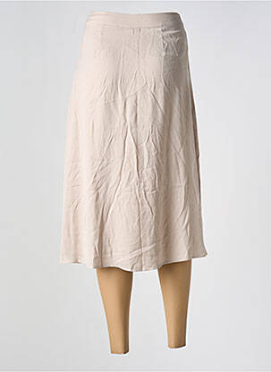 Jupe mi-longue taille à pinces beige TOM TAILOR femme