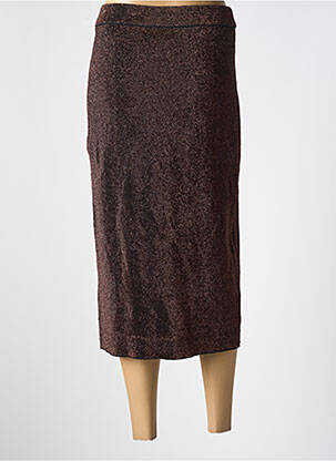 Jupe longue coupe droite marron DEUX. BY ELINE DE MUNCK femme