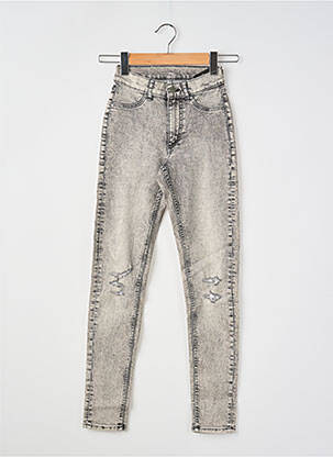 Jeans skinny taille haute taille haute gris CHEAP MONDAY femme