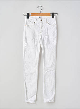 Jeans coupe slim stretch taille haute blanc ONLY femme