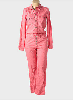 Combi-pantalon fermeture boutonnée sur le devant manches longues rose ONLY femme