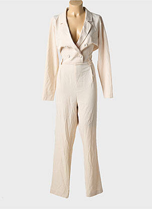 Combi-pantalon fermeture boutonnée sur le devant manches longues beige VILA femme