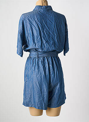 Combishort fermeture boutonnée sur le devant manches longues bleu GAUDI femme