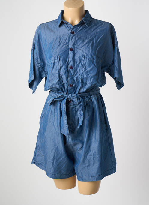 Combishort poches manches longues bleu GAUDI femme