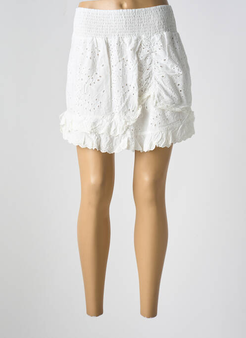 Jupe courte blanc HAILYS pour femme