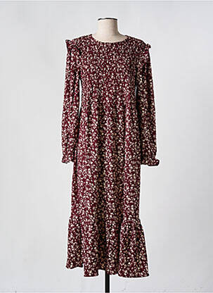 Robe longue manches longues manches longues rouge MANGO femme