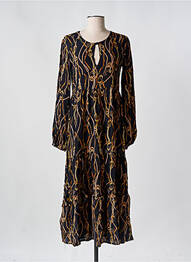 Robe longue manches longues manches longues noir ASTRID BLACK LABEL femme