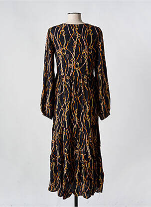 Robe longue manches longues manches longues noir ASTRID BLACK LABEL femme