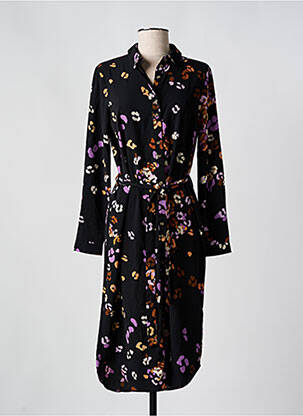 Robe mi-longue manches longues manches longues noir VERO MODA femme