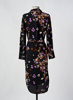 Robe mi-longue manches longues manches longues noir VERO MODA femme