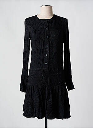 Robe courte manches longues manches longues noir ASTRID BLACK LABEL femme