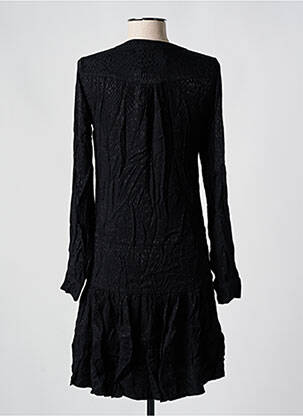 Robe courte manches longues manches longues noir ASTRID BLACK LABEL femme