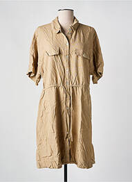 Robe mi-longue manches 3/4 manches 3/4 marron VERO MODA femme