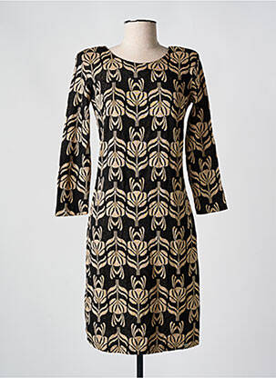 Robe mi-longue manches longues manches longues or AMELIE & AMELIE femme