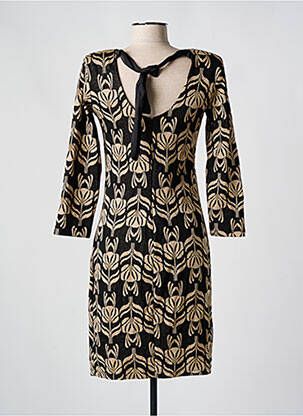 Robe mi-longue manches longues manches longues or AMELIE & AMELIE femme