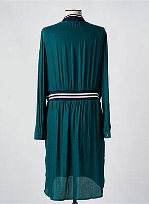 Robe mi-longue manches longues manches longues vert GARCIA femme
