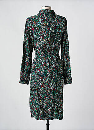 Robe mi-longue imprimé fleurs manches longues vert S.OLIVER femme