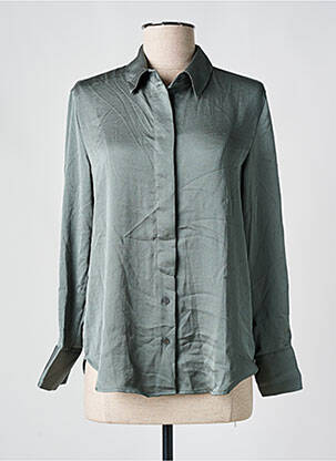 Chemisier coupe fluide manches longues vert ANGOOR femme