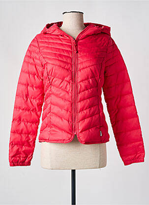 Doudoune poches a capuche rouge ONLY femme
