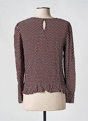 Blouse fermeture boutonnée au dos manches longues rouge MANGO femme