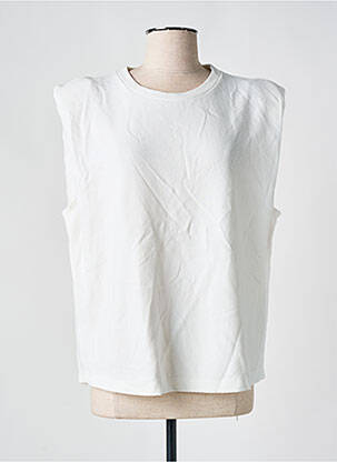 Débardeur coupe droite sans manche blanc DEUX. BY ELINE DE MUNCK femme