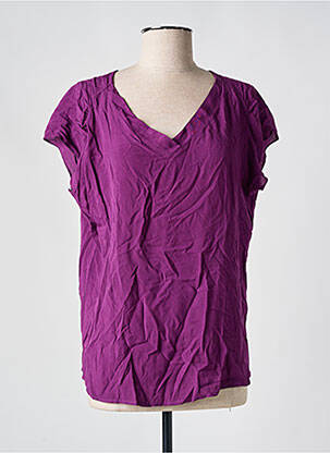 Blouse manches courtes manches courtes violet BELLITA femme