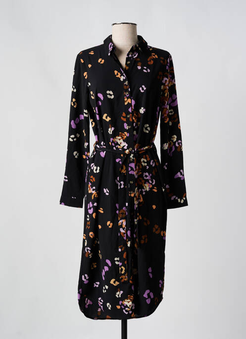Robe mi-longue manches longues manches longues noir VERO MODA femme