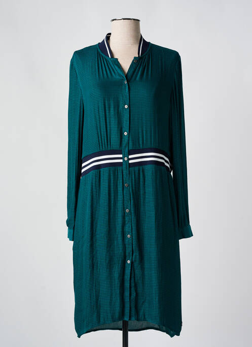 Robe mi-longue manches longues manches longues vert GARCIA femme