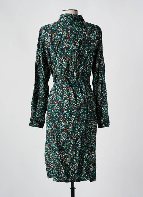 Robe mi-longue imprimé fleurs manches longues vert S.OLIVER femme