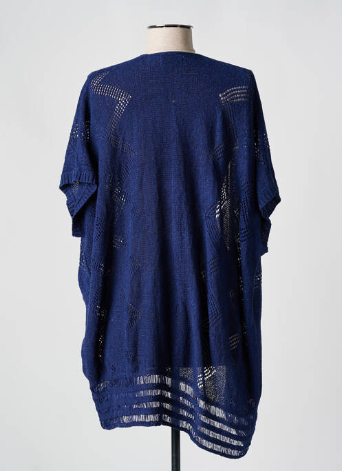 Gilet manches courtes maille ajourée bleu GABRIELLE BY MOLLY BRACKEN femme