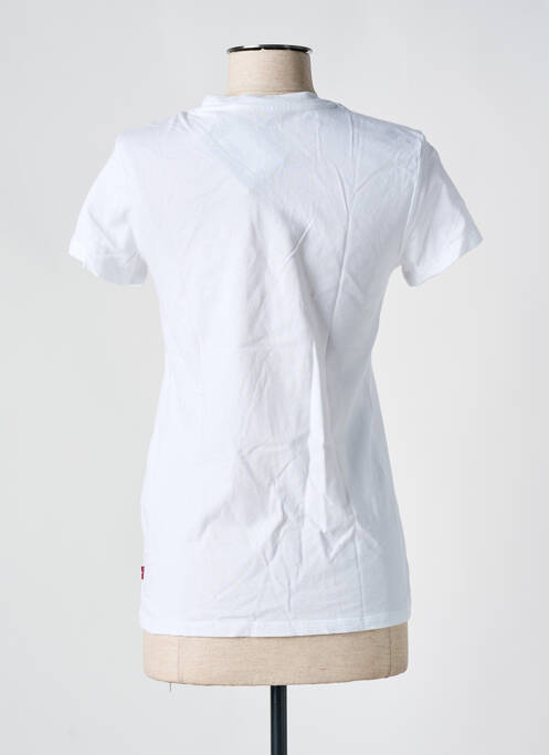 T-shirt sérigraphie floquée manches courtes blanc LEVIS femme