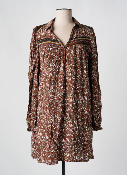 Robe courte marron CHERRY PARIS pour femme