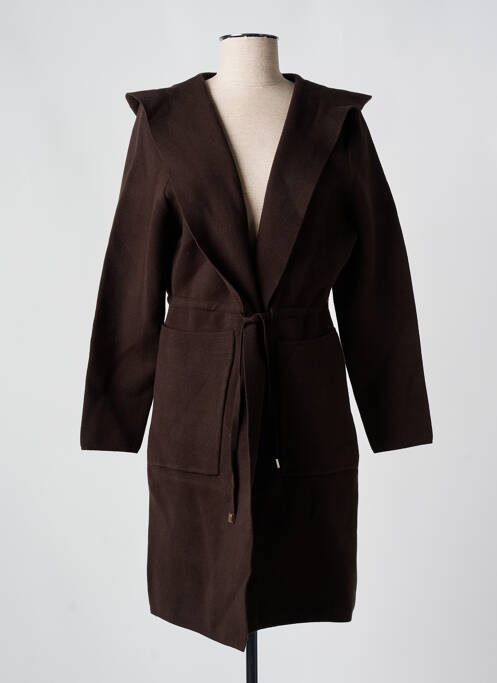 Robe mi-longue marron MORGAN pour femme