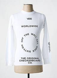 T-shirt coupe cintrée manches longues blanc VANS homme