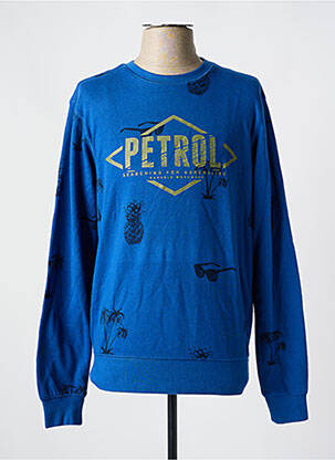 Sweat-shirt manches longues manches longues bleu PETROL INDUSTRIES homme