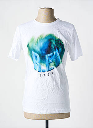 T-shirt coupe cintrée manches courtes blanc R.EV 1703 BY REMCO EVENPOEL  homme