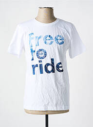 T-shirt coupe droite manches courtes blanc R.EV 1703 BY REMCO EVENPOEL  homme
