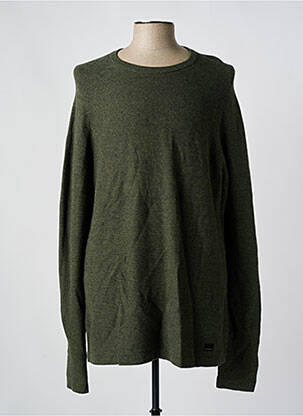 Pull col rond manches longues vert GARCIA homme