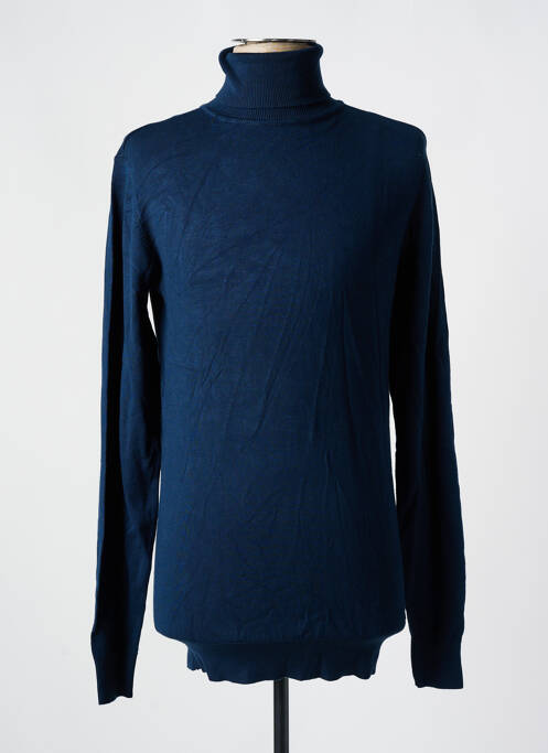 Pull col roulé bleu PETROL INDUSTRIES pour homme