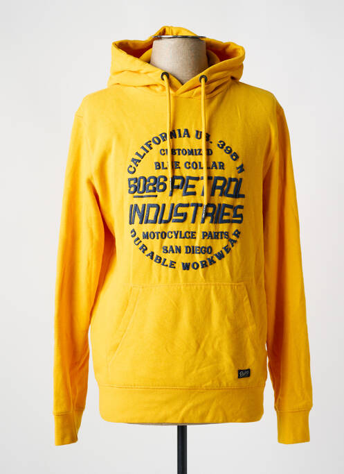 Sweat-shirt à capuche jaune PETROL INDUSTRIES pour homme