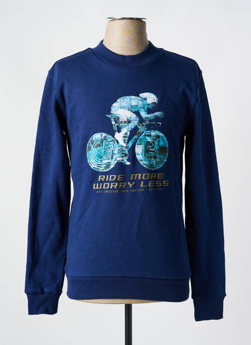 Sweat-shirt bleu R.EV 1703 BY REMCO EVENPOEL  pour homme