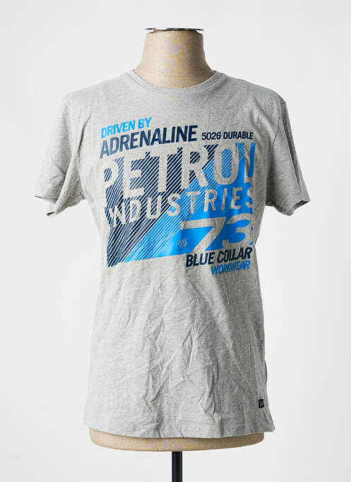 T-shirt gris PETROL INDUSTRIES pour homme