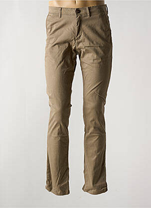 Pantalon chino stretch taille normale beige JACK & JONES homme