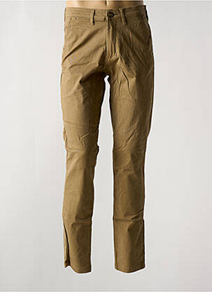 Pantalon chino stretch taille normale marron SELECTED homme