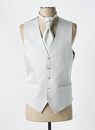 Gilet sans manche effet matière satinée gris OXON homme