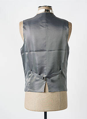 Gilet sans manche effet matière satinée gris OXON homme