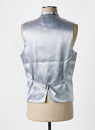 Gilet sans manche effet matière satinée gris LEBOLE homme