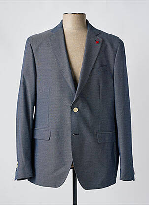 Blazer tissage chiné bleu LEBOLE homme