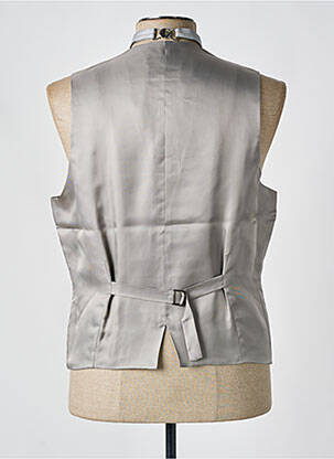 Gilet sans manche effet matière satinée gris MONSIEUR PEKTRUS BLANCO homme