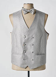 Gilet sans manche effet matière satinée beige LEBOLE homme